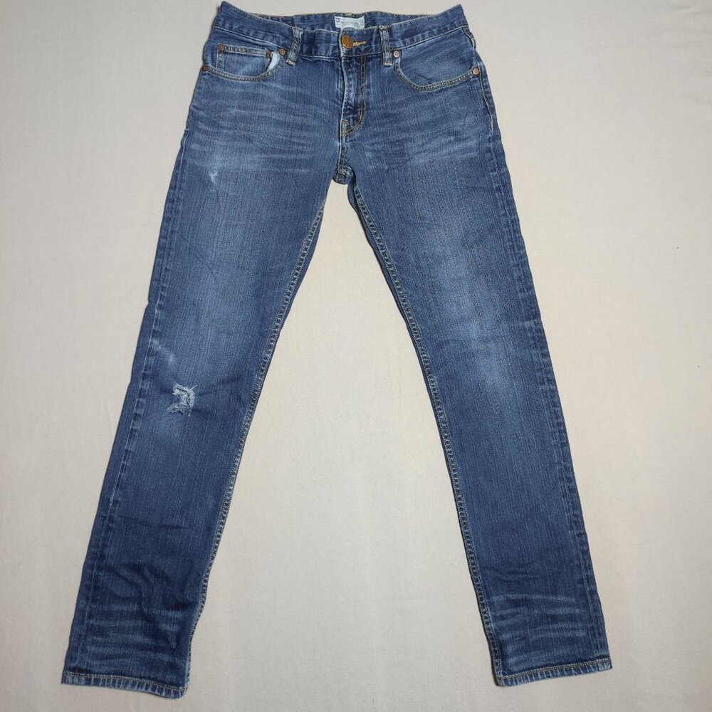 Bootlegger jeans men's size W30/L31 dark washed denim blue slim straight